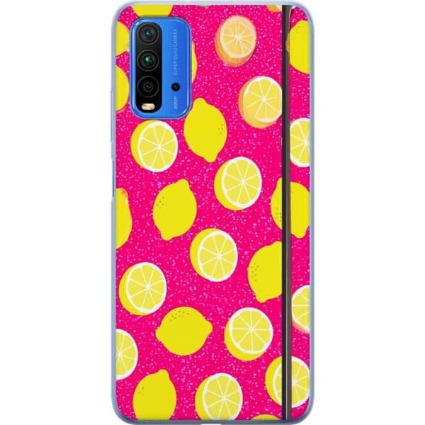 Kompatibelt Mobildeksel til Xiaomi Redmi Note 9 4G Citronmönster rosa