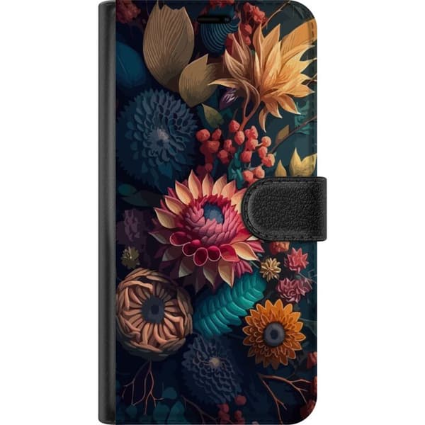 Kompatibel Tegnebogsetui til Samsung Galaxy S23 Blommor