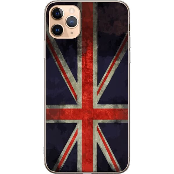 Kompatibelt Mobilskal till Apple iPhone 11 Pro Max Brittisk flagga med rustik känsla