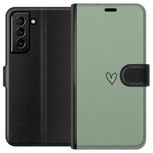 Kompatibelt Lommeboketui til Samsung Galaxy S21+ 5G Hjerte