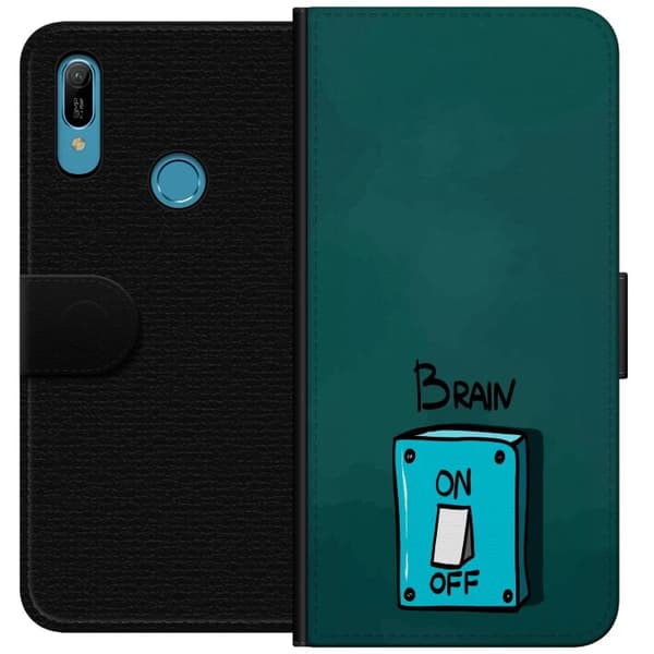 Kompatibelt Plånboksfodral till Huawei Y6 (2019) Brain On Off