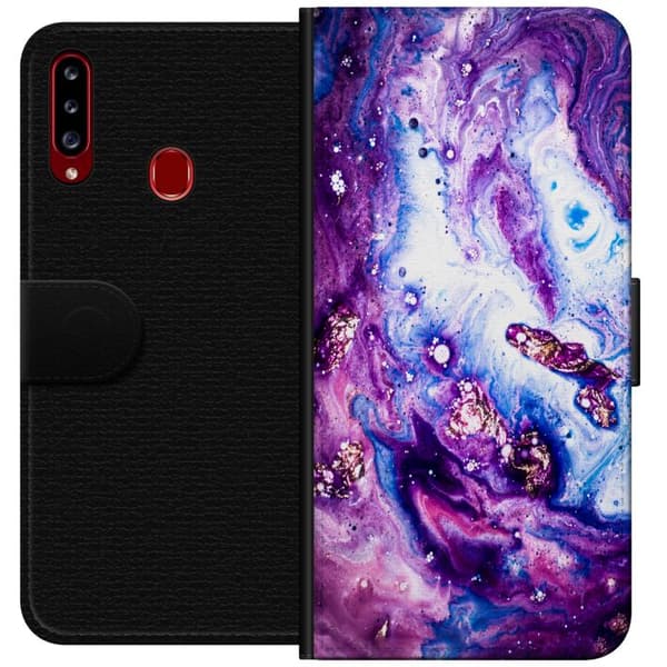 Kompatibelt Plånboksfodral till Samsung Galaxy A20s Lila