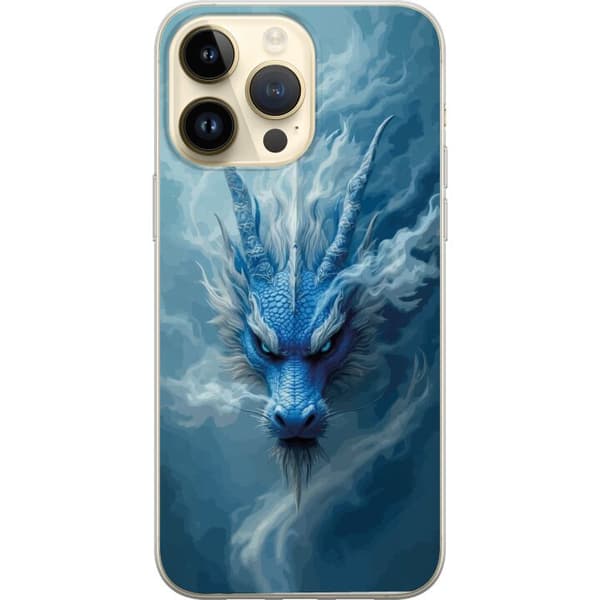 Kompatibelt Mobildeksel til Apple iPhone 14 Pro Max Episk fantasidesign med isdrake