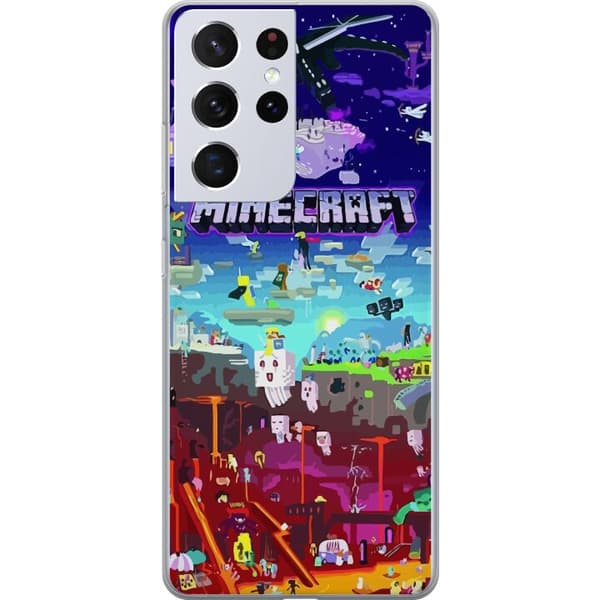 Kompatibelt Mobildeksel til Samsung Galaxy S21 Ultra 5G Minecraft