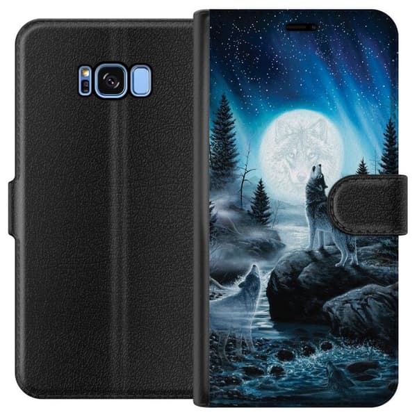 Kompatibelt Plånboksfodral till Samsung Galaxy S8 Varjar på natten