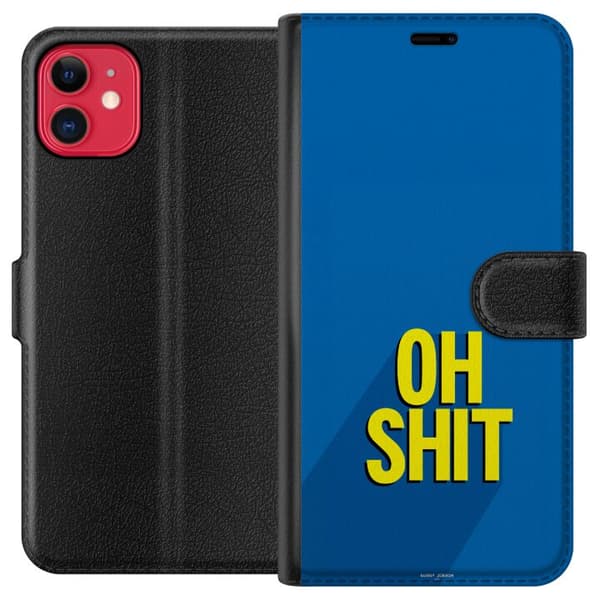 Yhteensopiva Lompakkokotelo Apple iPhone 11 Oh Shit text