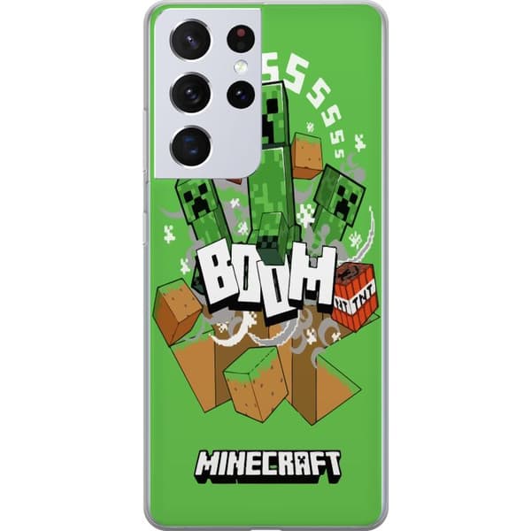 Kompatibelt Mobilskal till Samsung Galaxy S21 Ultra 5G Minecraft