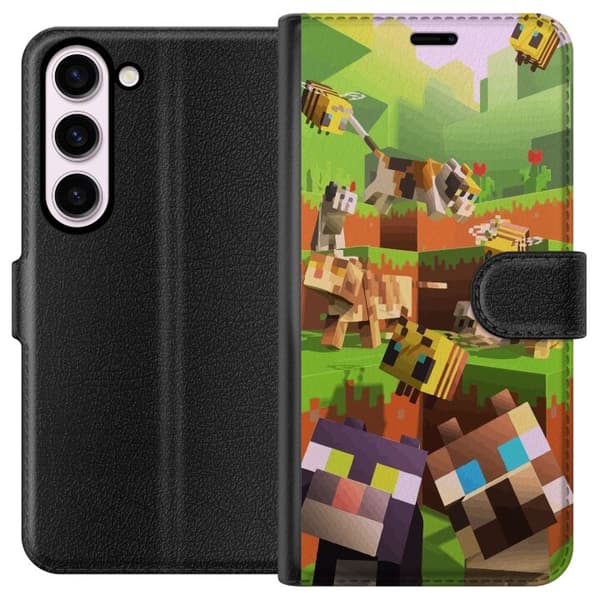 Kompatibel Tegnebogsetui til Samsung Galaxy S23 MineCraft