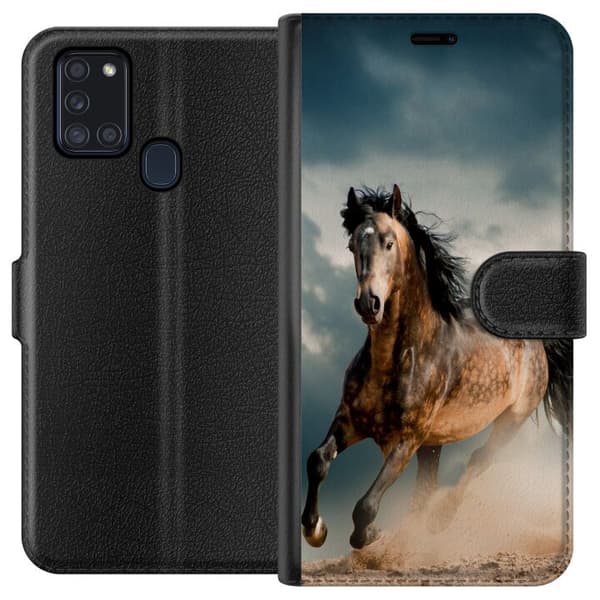 Kompatibelt Lommeboketui til Samsung Galaxy A21s Hest