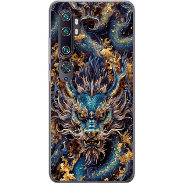 Kompatibelt Mobildeksel til Xiaomi Mi Note 10 Nærbilde av kraftig fantasydrage