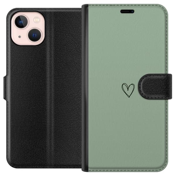 Kompatibelt Lommeboketui til Apple iPhone 13 mini Hjerte