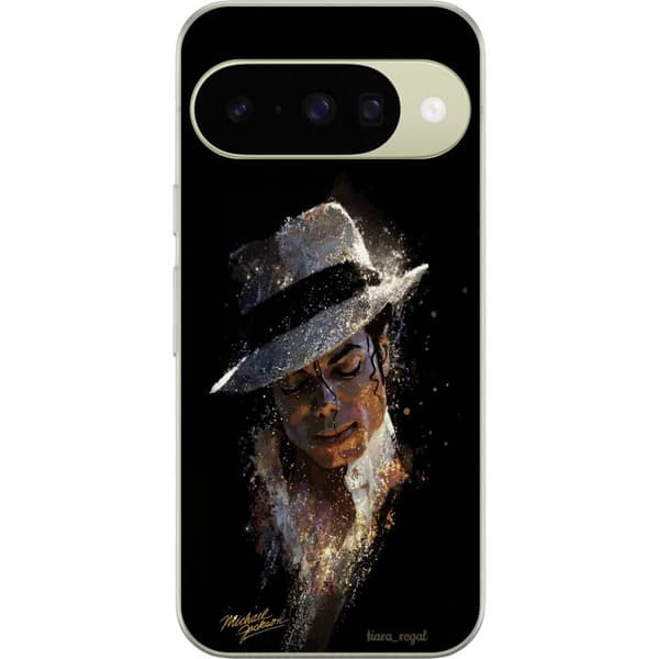 Kompatibelt Mobildeksel til Google Pixel 11 Kunstnerisk portrett av mann med hvit hatt og glitrende detaljer
