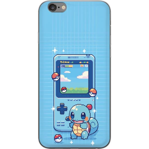 Kompatibelt Mobildeksel til Apple iPhone 6s Plus Retro pixeldesign med Squirtle og klassisk spillkonsoll