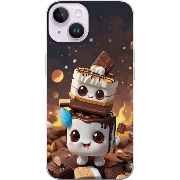 Kompatibelt Mobildeksel til Apple iPhone 14 Søt dessertdesign med marshmallow