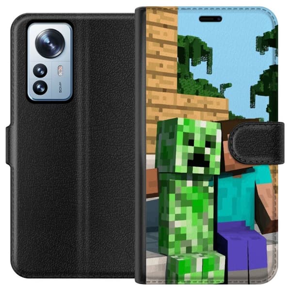 Kompatibel Tegnebogsetui til Xiaomi 12 Pro MineCraft