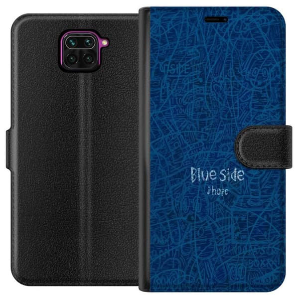 Kompatibelt Lommeboketui til Xiaomi Redmi Note 9 Blue Side klotter