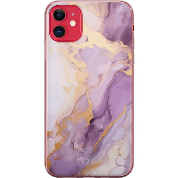 Kompatibelt Mobildeksel til Apple iPhone 11 Marmor Lilla Gull