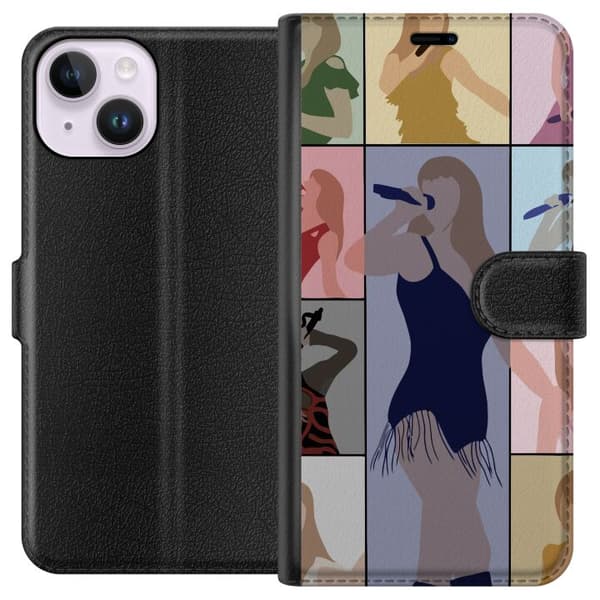 Kompatibel Tegnebogsetui til Apple iPhone 15 Taylor Swift