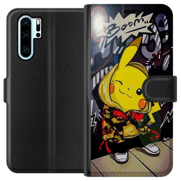 Kompatibel Tegnebogsetui til Huawei P30 Pro Pikachu