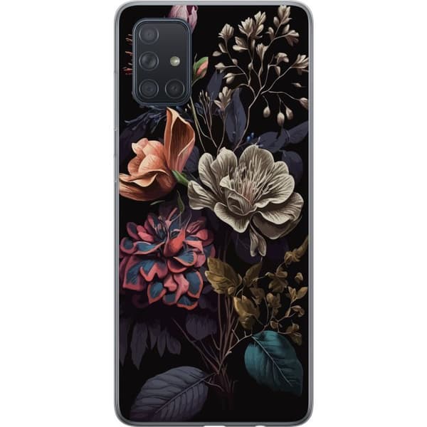 Kompatibelt Mobilskal till Samsung Galaxy A71 Blommor