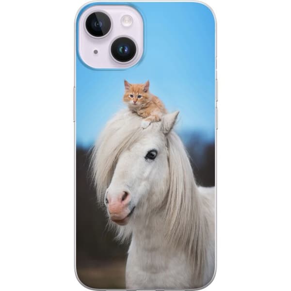 Kompatibel Mobilcover til Apple iPhone 14 Kat og Hest