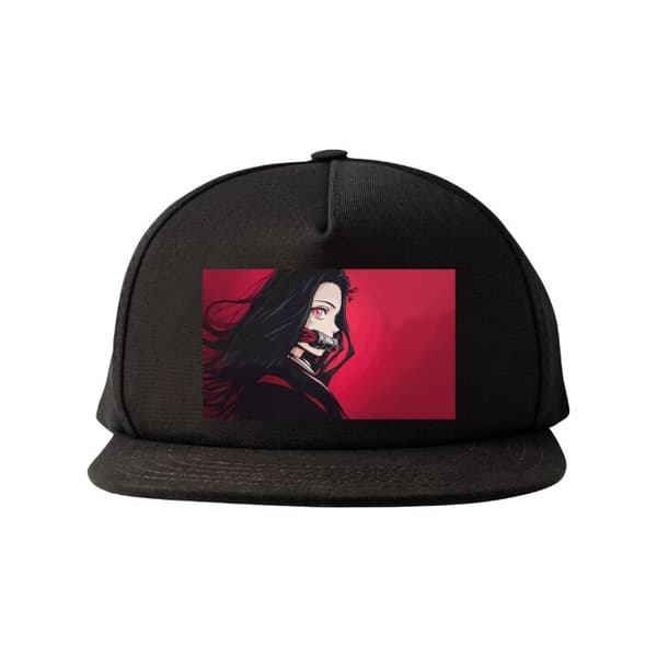 Snapback-cap Animeflicka i rött och svart Sort Voksen