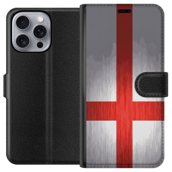 Kompatibel Tegnebogsetui til Apple iPhone 16 Pro Max Englands flagga
