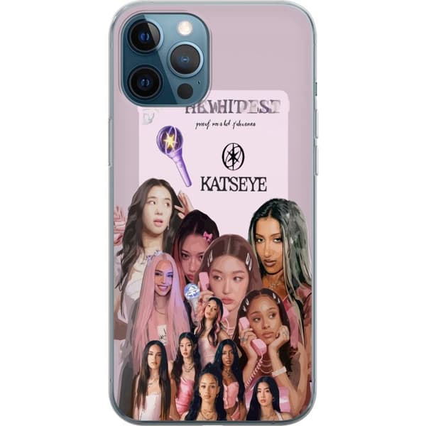 Kompatibel Mobilcover til Apple iPhone 12 Pro KATSEYE rosa collage