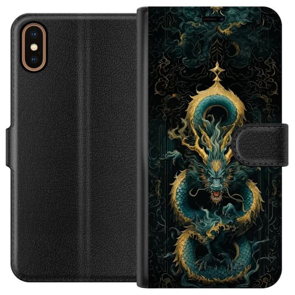 Kompatibel Tegnebogsetui til Apple iPhone X Asiatisk drake