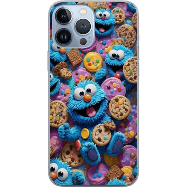Kompatibelt Mobildeksel til Apple iPhone 13 Pro Max Blå kakmonster med kakor