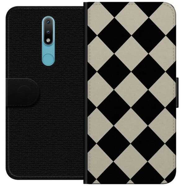 Kompatibelt Lommeboketui til Nokia 2.4 Mono-diamant