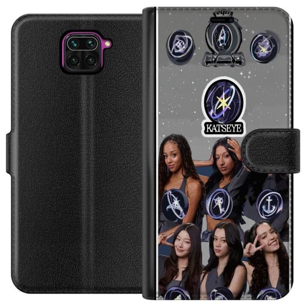 Kompatibel Tegnebogsetui til Xiaomi Redmi Note 9 KATSEYE symbolporträtt