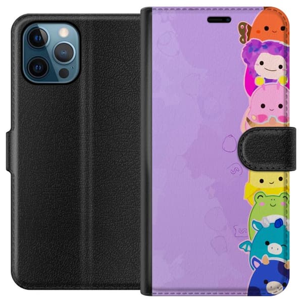 Kompatibelt Lommeboketui til Apple iPhone 12 Pro  Lekende illustrasjon med glade Dumpling Squishy-karakterer i regnbuefarger