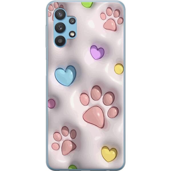Kompatibelt Mobildeksel til Samsung Galaxy A32 5G Fluffy Pfoten