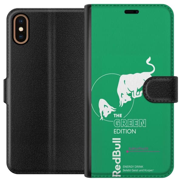 Kompatibelt Lommeboketui til Apple iPhone X Moderne grønn drikkeinspirert design