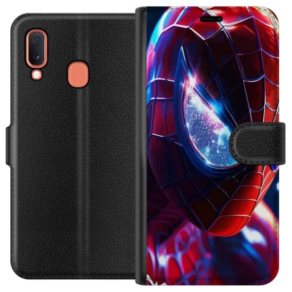Kompatibelt Lommeboketui til Samsung Galaxy A20e Spiderman