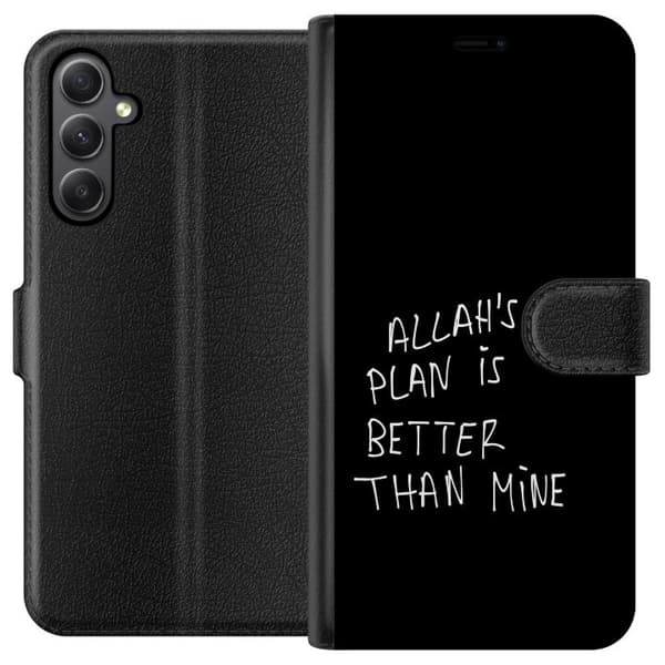 Kompatibel Tegnebogsetui til Samsung Galaxy A24 4G Allahs plan är bättre än min