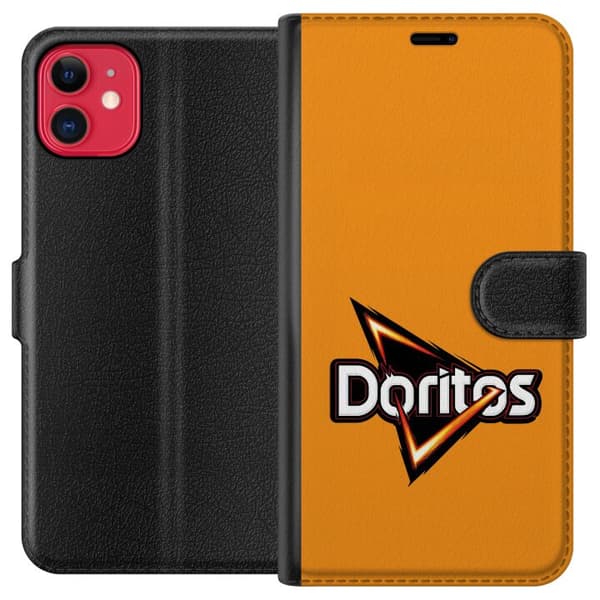 Kompatibel Tegnebogsetui til Apple iPhone 11 Sleek Doritos design med ikonisk logo