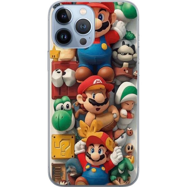 Kompatibelt Mobildeksel til Apple iPhone 13 Pro Max Super Mario ikonisk karakterkollasj