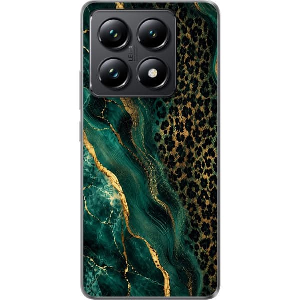 Kompatibel Mobilcover til Xiaomi 14T Pro Smaragdleopard
