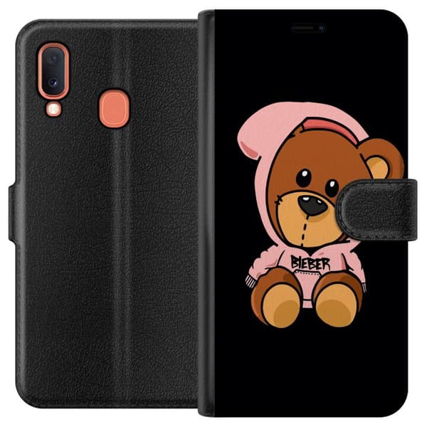 Kompatibelt Lommeboketui til Samsung Galaxy A20e Teddybjørn Bieber
