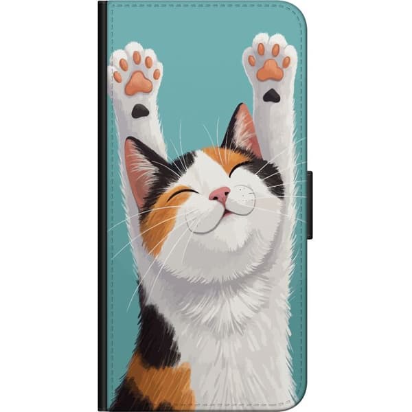 Kompatibel Tegnebogsetui til Samsung Galaxy Note9 Glad trefärgad katt