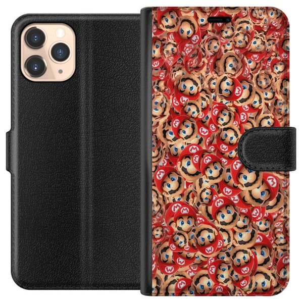 Kompatibel Tegnebogsetui til Apple iPhone 11 Pro Farverig Super Mario-mønster
