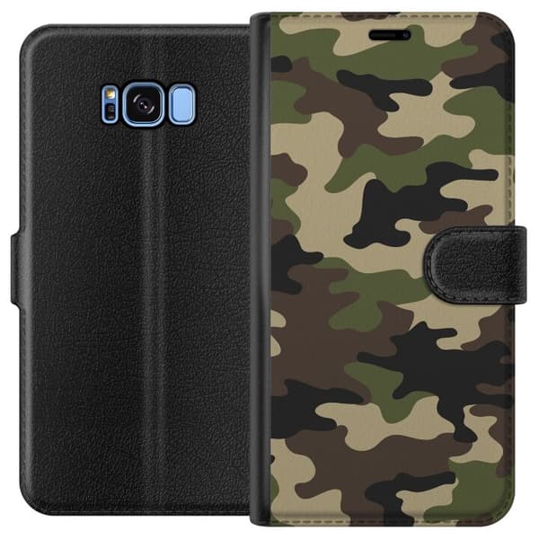 Kompatibelt Plånboksfodral till Samsung Galaxy S8 Militär