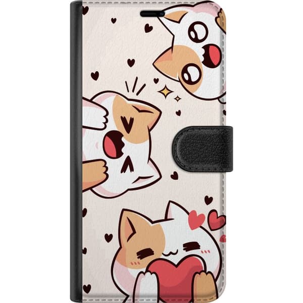 Kompatibelt Plånboksfodral till Apple iPhone 13 mini Kawaii Katt