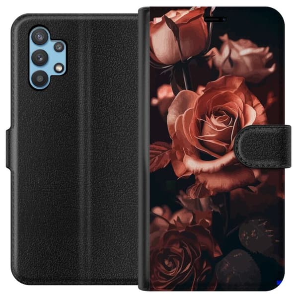 Kompatibelt Plånboksfodral till Samsung Galaxy A32 5G Blommor