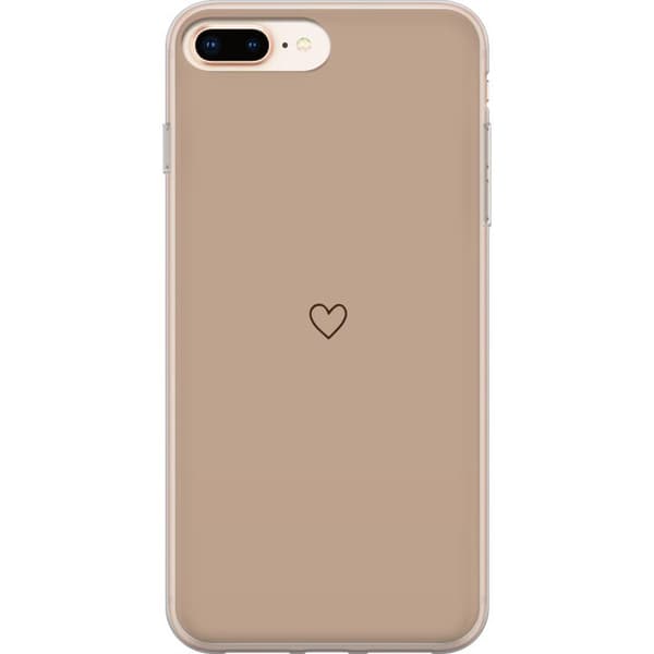 Kompatibelt Mobilskal till Apple iPhone 8 Plus Hjärta Brun