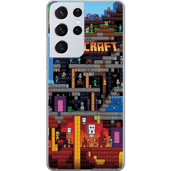 Kompatibelt Mobildeksel til Samsung Galaxy S21 Ultra 5G Minecraft