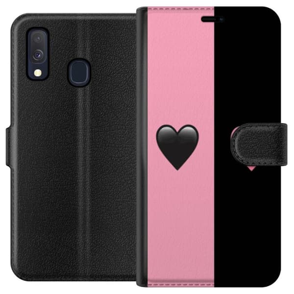 Kompatibelt Plånboksfodral till Samsung Galaxy A40 Hjärtan