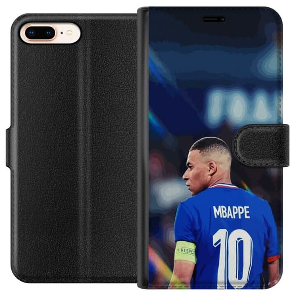 Kompatibelt Lommeboketui til Apple iPhone 8 Plus Kylian Mbappé Frankrike